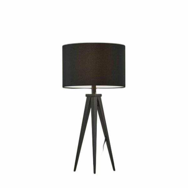 Homeroots Black Metal Table Lamp14 x 14 x 28 in. 372801